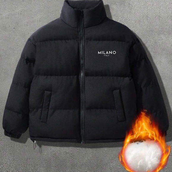 Black Puffer Jacket - Picture 2 of 8